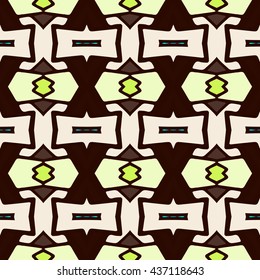 Geometric seamless pattern. Repeating colorful tiles. Modern stylish texture. Arabic, aztec design in bright colors. Tribe motif.