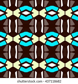 Geometric seamless pattern. Repeating colorful tiles. Modern stylish texture. Arabic, aztec design in bright colors. Tribe motif.