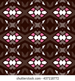 Geometric seamless pattern. Repeating colorful tiles. Modern stylish texture. Arabic, aztec design in bright colors. Tribe motif.