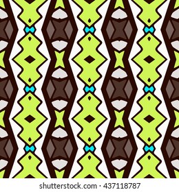 Geometric seamless pattern. Repeating colorful tiles. Modern stylish texture. Arabic, aztec design in bright colors. Tribe motif.