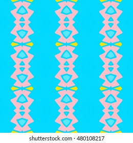 Geometric seamless pattern. Repeating colorful tiles. Modern stylish texture. Arabic, aztec design in bright colors. Tribe motif.