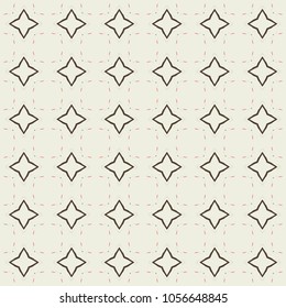 Geometric seamless pattern, repeating texture for textile fabric or paper printing. Colorful design for invitation card, wallpaper, flyer, brochure cover. Modern art background
