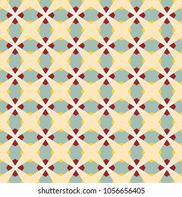 Geometric seamless pattern, repeating texture for textile fabric or paper printing. Colorful design for invitation card, wallpaper, flyer, brochure cover. Modern art background