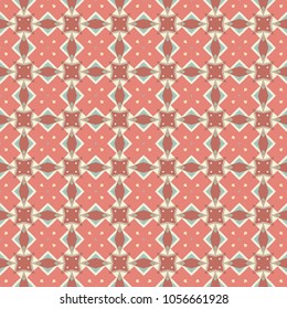 Geometric seamless pattern, repeating texture for textile fabric or paper printing. Colorful design for invitation card, wallpaper, flyer, brochure cover. Modern art background