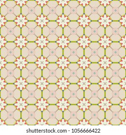 Geometric seamless pattern, repeating texture for textile fabric or paper printing. Colorful design for invitation card, wallpaper, flyer, brochure cover. Modern art background