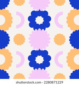 Geometric seamless pattern. Retro abstract geometry shapes