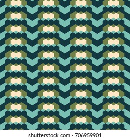 geometric seamless pattern in retro colors