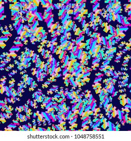 Geometric seamless pattern in retro memphis style, fashion 80s - 90s. Seamless hipster background with abstract geometric figures. Memphis style for fashion, cloth, textile. Simple pattern. 