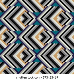 geometric seamless pattern in retro style