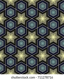 Geometric seamless pattern in a retro style