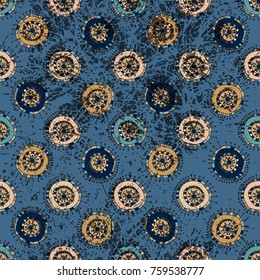 Geometric seamless pattern in retro style, vintage vector illustration