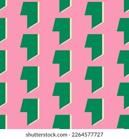 Geometric Seamless Pattern in retro Swiss design style. Colorful vibrant background texture. Vector illustration