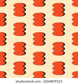Patrón de sin foco geométrico en estilo de diseño suizo retro. Colorida textura de fondo vibrante. Ilustración del diseño de moda Vector