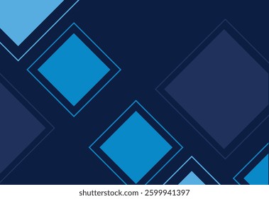 Geometric seamless pattern with rhombus in blue colors. Vector illustration.