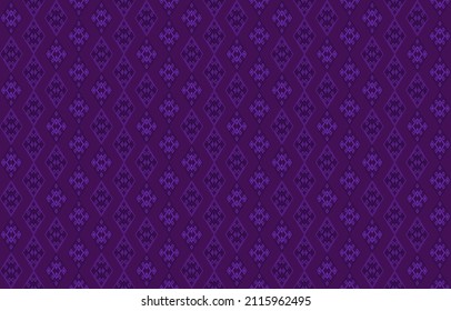 Geometric seamless pattern with rhombus and creative lines. Dark and light purple elements on purple background. Vector illustration. For shirt textile cloth silk scarf bandana wallpaper mobile case 