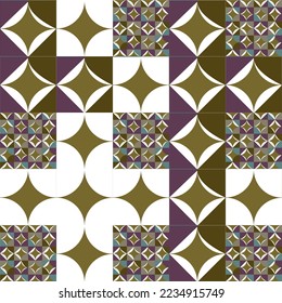 Geometric Seamless Pattern Rhombus Square Modern Design
