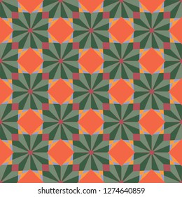 Geometric seamless pattern with rhombuses. Abstract background decoration. Vector illustration for design.