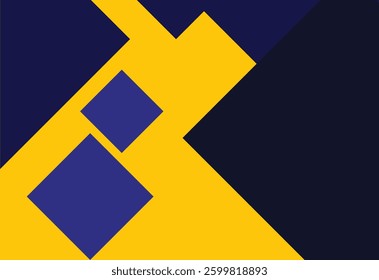 Geometric seamless pattern with rhombuses in blue and yellow colors
