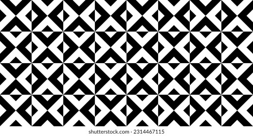 Geometric seamless pattern with rhombuses. Modern op art abstract background. Vector illustration.