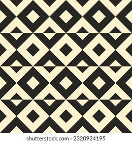 Geometric seamless pattern with rhombuses. Modern op art abstract background. Vector illustration.
