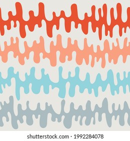 Geometric seamless pattern. Ribble on the water. Waves at sunset.