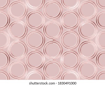Geometrisches nahtloses Muster mit volumetrischen Rosenkreisfliesen.
