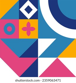 Patrón geométrico sin fisuras al estilo escandinavo. Resumen del fondo interminable moderno con colores vintage. Diseño de plantilla para publicidad de marca, banner web, negocios y fondo de pantalla.