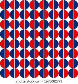 Geometric seamless pattern with semicircles. Abstract minimalistic background, vector