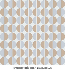  Geometric seamless pattern with semicircles. Abstract minimalistic background, vector