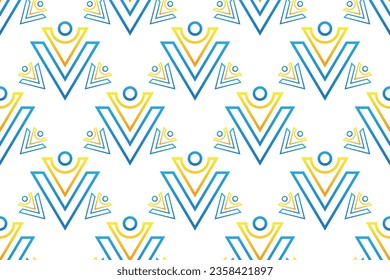 geometric seamless pattern. Set of bright blue and yellow background with modern minimal shape. elegant abstract geometrical textures.