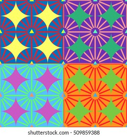 Geometric seamless pattern set for different design works