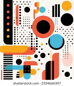 geometric seamless pattern with geometric shapes, squares and triangles, in the style of stripes and shapes, boldly black and white, minimalist pop art, minimalist figures, alvar aalto