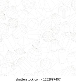 Geometric seamless pattern with geometric shapes. A variety of geometric shapes. Vector illustration.