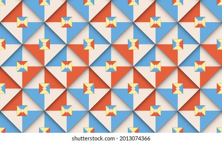 Geometric seamless pattern simple design