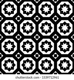 Geometric seamless pattern. Simple motif with stars. Print in a rustic style for interior decorating, home textiles, clothing.