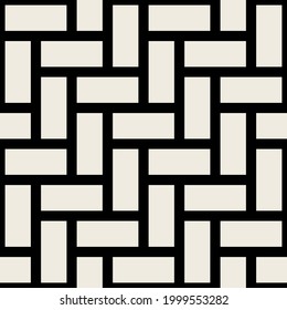 Geometric seamless pattern. Simple regular background. Vector bold linear rectangular herringbone.