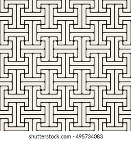 Geometric seamless pattern. Simple regular background. Vector illustration with herringbone or puzzle.