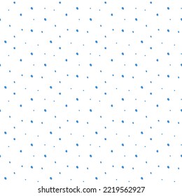 Geometric Seamless pattern of simple shape. Blue dots on a white background. Style design for books, brochures, templates for notebook. Vector illustration. Applied to fabric, clothing, papers