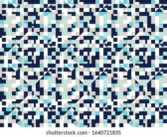 Geometric seamless pattern with small geometric shapes