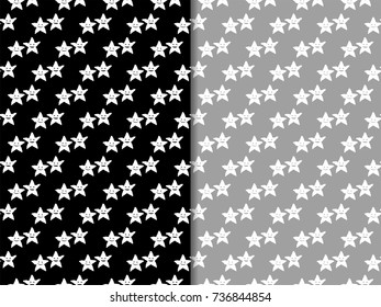 Geometric seamless pattern. Smiling starfish