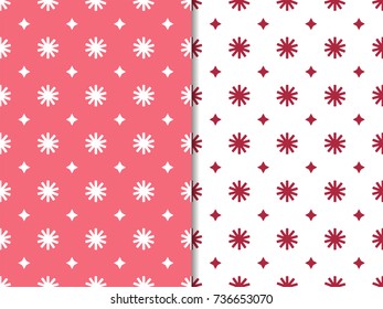 Geometric seamless pattern snowflake