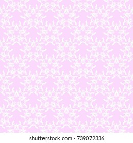Geometric seamless pattern, snowflake