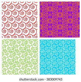 Geometric seamless pattern in spiral concept