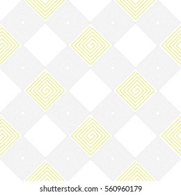 Geometric seamless pattern with spirals. Line background.