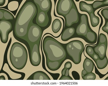 Geometric seamless pattern from spots. Abstract camo modern. Texture from water spots. Print on fabric and textiles. Endless design template. Vector illustration