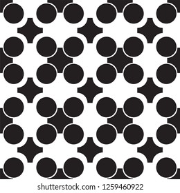 geometric seamless pattern with square and circles