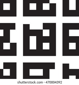 Geometric seamless pattern with square and rectangular elements