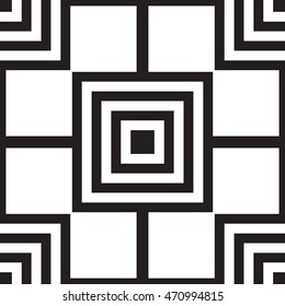 Geometric seamless pattern with square and rectangular elements