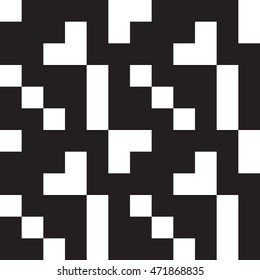 Geometric seamless pattern with square and rectangular elements