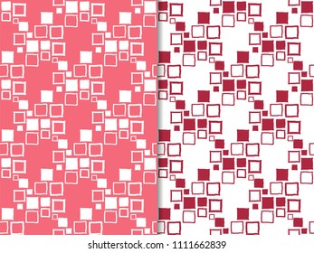 Geometric seamless pattern. Square with uneven edges